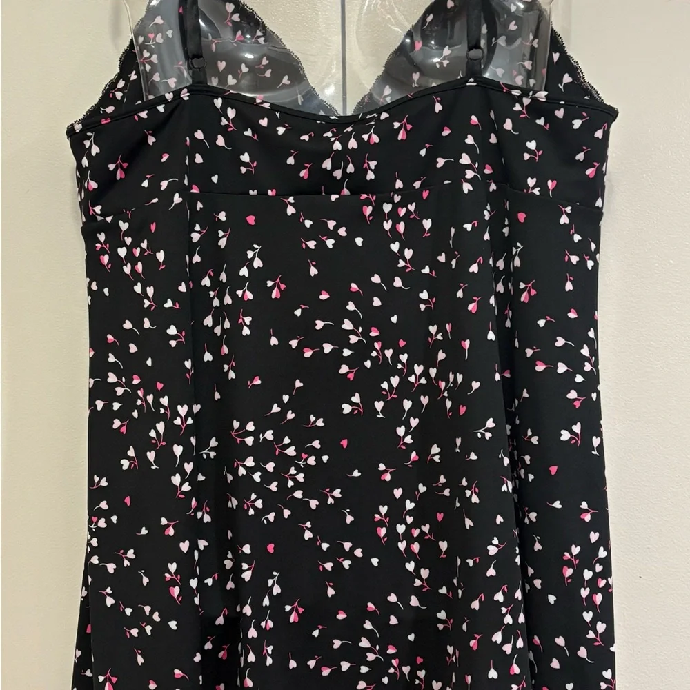 Jenni Black Nightgown with Heart Accents